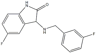 5-fluoro-3-{[(3-fluorophenyl)methyl]amino}-2,3-dihydro-1H-indol-2-one Structure