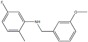 5-fluoro-N-[(3-methoxyphenyl)methyl]-2-methylaniline 结构式