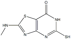 5-mercapto-2-(methylamino)[1,3]thiazolo[4,5-d]pyrimidin-7(6H)-one Struktur