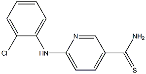 6-[(2-chlorophenyl)amino]pyridine-3-carbothioamide,,结构式