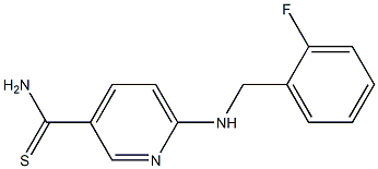 6-[(2-fluorobenzyl)amino]pyridine-3-carbothioamide Struktur