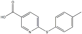 6-[(4-methylphenyl)sulfanyl]pyridine-3-carboxylic acid Struktur
