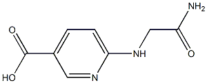 6-[(carbamoylmethyl)amino]pyridine-3-carboxylic acid 化学構造式