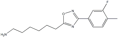 6-[3-(3-fluoro-4-methylphenyl)-1,2,4-oxadiazol-5-yl]hexan-1-amine Structure