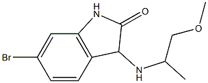 6-bromo-3-[(1-methoxypropan-2-yl)amino]-2,3-dihydro-1H-indol-2-one Struktur