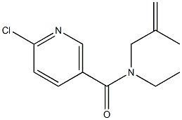 6-chloro-N-ethyl-N-(2-methylprop-2-enyl)nicotinamide Structure