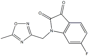 6-fluoro-1-[(5-methyl-1,2,4-oxadiazol-3-yl)methyl]-2,3-dihydro-1H-indole-2,3-dione Structure