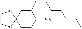7-(hexyloxy)-1,4-dioxaspiro[4.5]decan-8-amine Structure