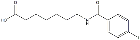 7-[(4-iodophenyl)formamido]heptanoic acid Struktur