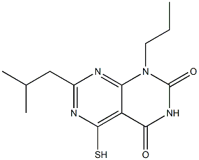 7-isobutyl-5-mercapto-1-propylpyrimido[4,5-d]pyrimidine-2,4(1H,3H)-dione Structure