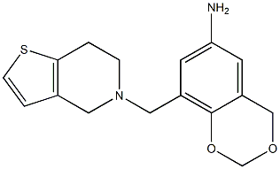 8-{4H,5H,6H,7H-thieno[3,2-c]pyridin-5-ylmethyl}-2,4-dihydro-1,3-benzodioxin-6-amine 结构式