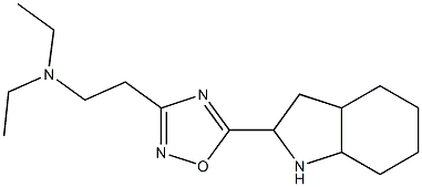 diethyl({2-[5-(octahydro-1H-indol-2-yl)-1,2,4-oxadiazol-3-yl]ethyl})amine,,结构式