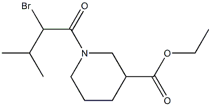 ethyl 1-(2-bromo-3-methylbutanoyl)piperidine-3-carboxylate Structure