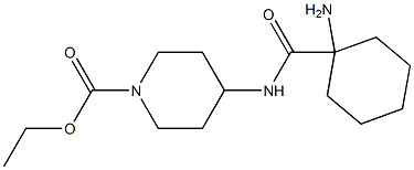ethyl 4-{[(1-aminocyclohexyl)carbonyl]amino}piperidine-1-carboxylate Struktur