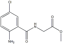 methyl [(2-amino-5-chlorobenzoyl)amino]acetate 化学構造式