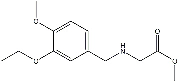 methyl 2-{[(3-ethoxy-4-methoxyphenyl)methyl]amino}acetate Struktur