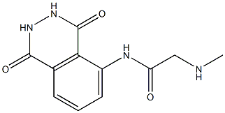 N-(1,4-dioxo-1,2,3,4-tetrahydrophthalazin-5-yl)-2-(methylamino)acetamide 化学構造式
