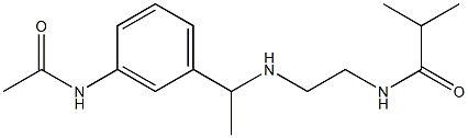 N-(2-{[1-(3-acetamidophenyl)ethyl]amino}ethyl)-2-methylpropanamide Structure