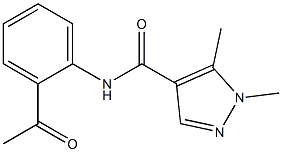N-(2-acetylphenyl)-1,5-dimethyl-1H-pyrazole-4-carboxamide Structure