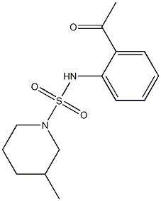 N-(2-acetylphenyl)-3-methylpiperidine-1-sulfonamide Structure