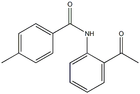 N-(2-acetylphenyl)-4-methylbenzamide Struktur