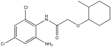 N-(2-amino-4,6-dichlorophenyl)-2-[(2-methylcyclohexyl)oxy]acetamide 结构式