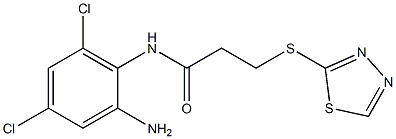 N-(2-amino-4,6-dichlorophenyl)-3-(1,3,4-thiadiazol-2-ylsulfanyl)propanamide
