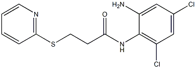 N-(2-amino-4,6-dichlorophenyl)-3-(pyridin-2-ylsulfanyl)propanamide Structure