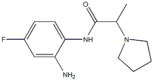 N-(2-amino-4-fluorophenyl)-2-pyrrolidin-1-ylpropanamide Struktur
