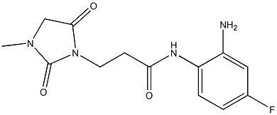 N-(2-amino-4-fluorophenyl)-3-(3-methyl-2,5-dioxoimidazolidin-1-yl)propanamide 结构式