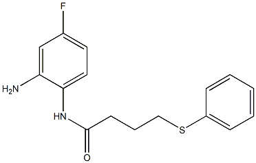 N-(2-amino-4-fluorophenyl)-4-(phenylsulfanyl)butanamide Struktur