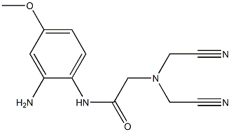 N-(2-amino-4-methoxyphenyl)-2-[bis(cyanomethyl)amino]acetamide Struktur