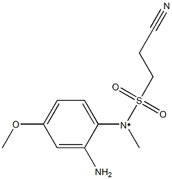 N-(2-amino-4-methoxyphenyl)-2-cyano-N-methylethane-1-sulfonamido Struktur