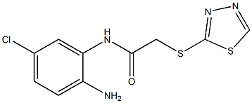 N-(2-amino-5-chlorophenyl)-2-(1,3,4-thiadiazol-2-ylsulfanyl)acetamide Structure