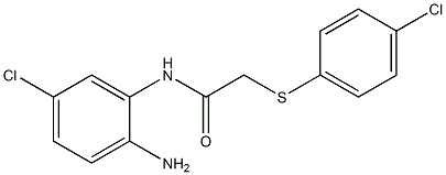 N-(2-amino-5-chlorophenyl)-2-[(4-chlorophenyl)sulfanyl]acetamide Structure