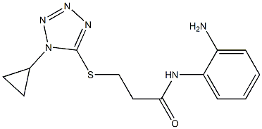 N-(2-aminophenyl)-3-[(1-cyclopropyl-1H-1,2,3,4-tetrazol-5-yl)sulfanyl]propanamide Struktur