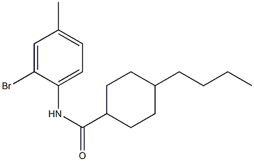 N-(2-bromo-4-methylphenyl)-4-butylcyclohexane-1-carboxamide Struktur