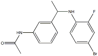 N-(3-{1-[(4-bromo-2-fluorophenyl)amino]ethyl}phenyl)acetamide|