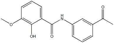 N-(3-acetylphenyl)-2-hydroxy-3-methoxybenzamide Structure