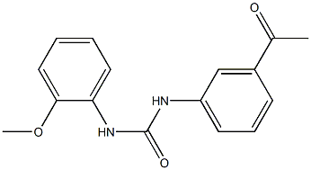 N-(3-acetylphenyl)-N'-(2-methoxyphenyl)urea Struktur