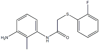 N-(3-amino-2-methylphenyl)-2-[(2-fluorophenyl)sulfanyl]acetamide Structure