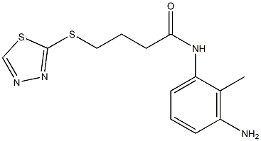 N-(3-amino-2-methylphenyl)-4-(1,3,4-thiadiazol-2-ylsulfanyl)butanamide Struktur