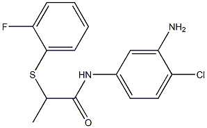 N-(3-amino-4-chlorophenyl)-2-[(2-fluorophenyl)sulfanyl]propanamide Structure