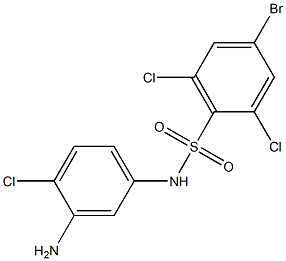 N-(3-amino-4-chlorophenyl)-4-bromo-2,6-dichlorobenzene-1-sulfonamide Structure