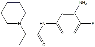 N-(3-amino-4-fluorophenyl)-2-piperidin-1-ylpropanamide 结构式