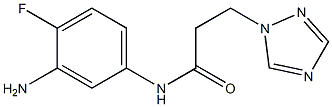 N-(3-amino-4-fluorophenyl)-3-(1H-1,2,4-triazol-1-yl)propanamide Struktur
