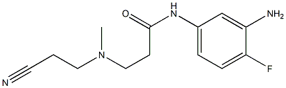 N-(3-amino-4-fluorophenyl)-3-[(2-cyanoethyl)(methyl)amino]propanamide Struktur