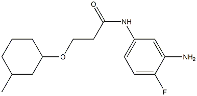 N-(3-amino-4-fluorophenyl)-3-[(3-methylcyclohexyl)oxy]propanamide Struktur