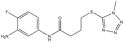 N-(3-amino-4-fluorophenyl)-4-[(1-methyl-1H-1,2,3,4-tetrazol-5-yl)sulfanyl]butanamide