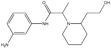 N-(3-aminophenyl)-2-[2-(2-hydroxyethyl)piperidin-1-yl]propanamide Structure